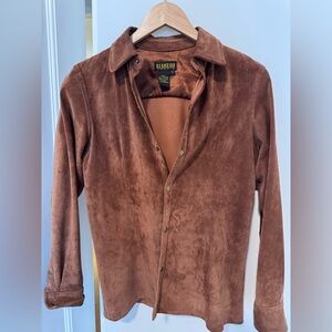 Vintage Suede Real Leather Shirt